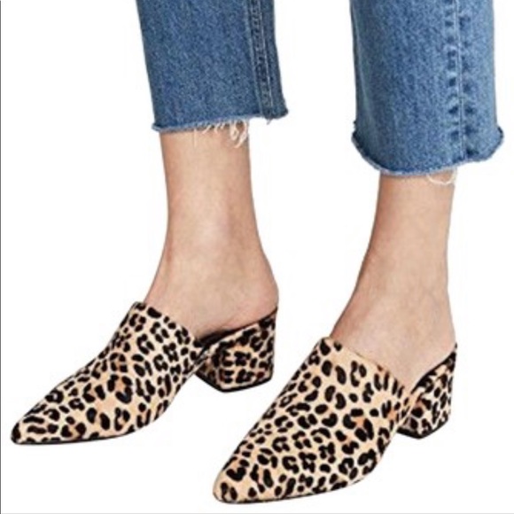 Steven By Steve Madden Shoes - Steven by Steve Madden Leopard pointy toe Mules 9